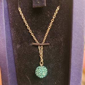 Swarovski pendant, blue crystal